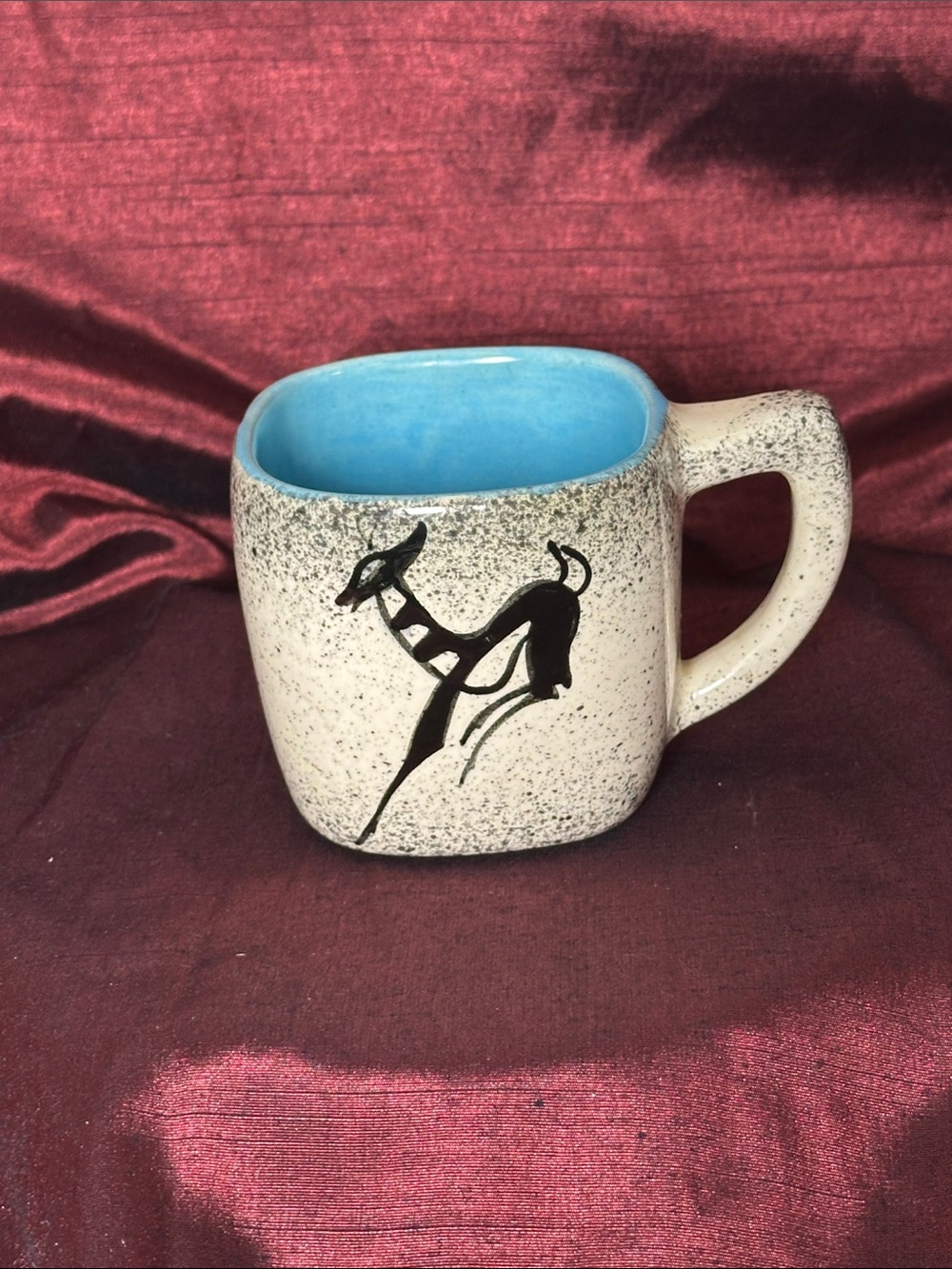 🦌 Vintage Loma Arizona Speckled Deer Mug MCM Pottery ☕